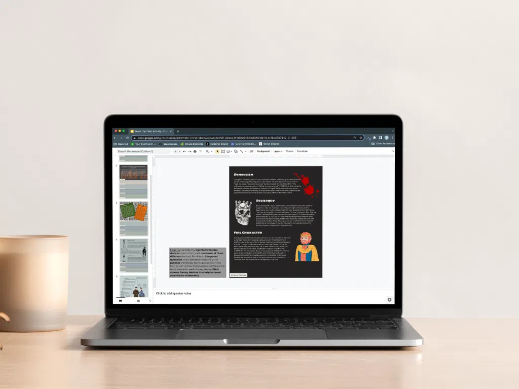 This flip book novel activity can be completed digitally.