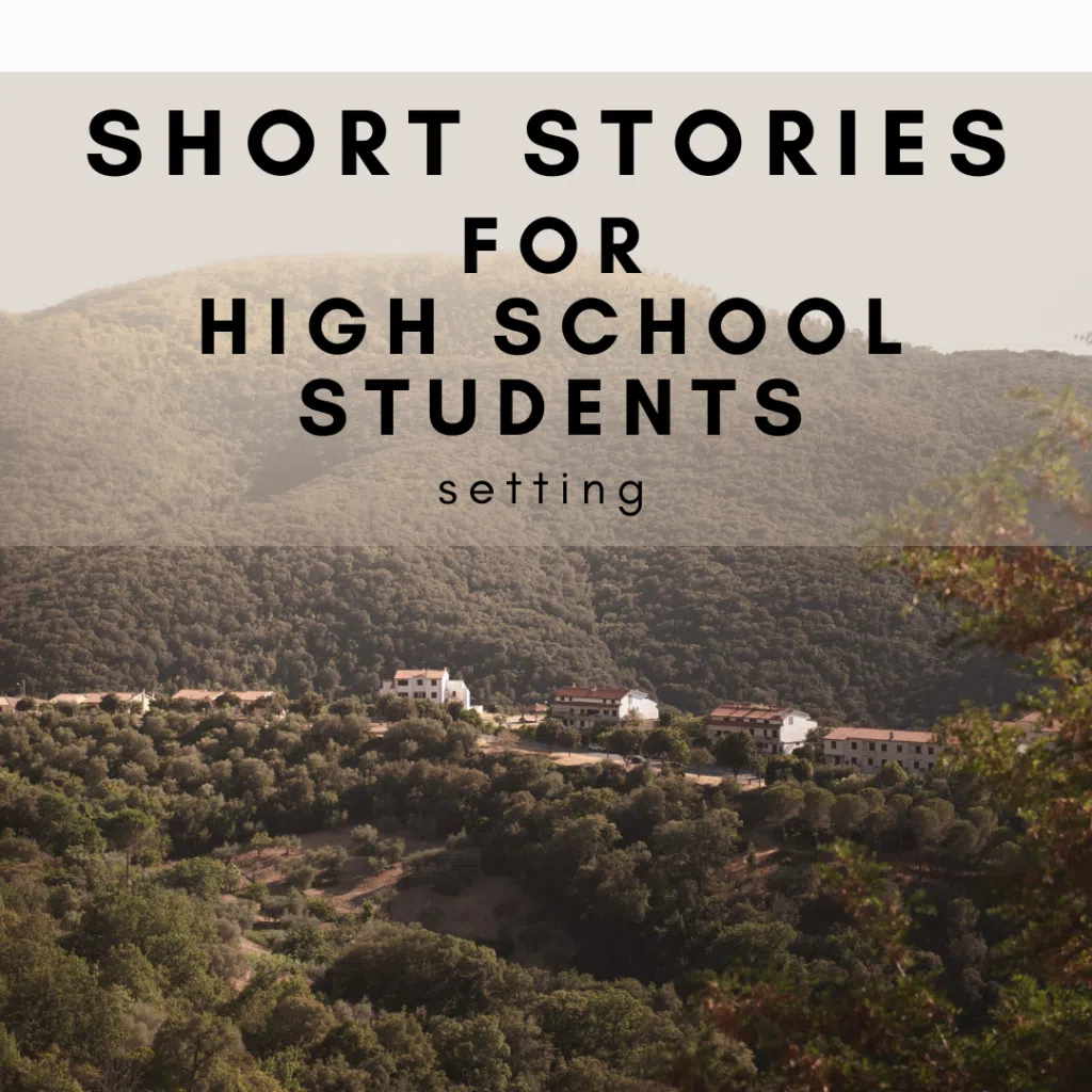 Short stories for high school students: setting. Image of Tuscan homes along ridge.