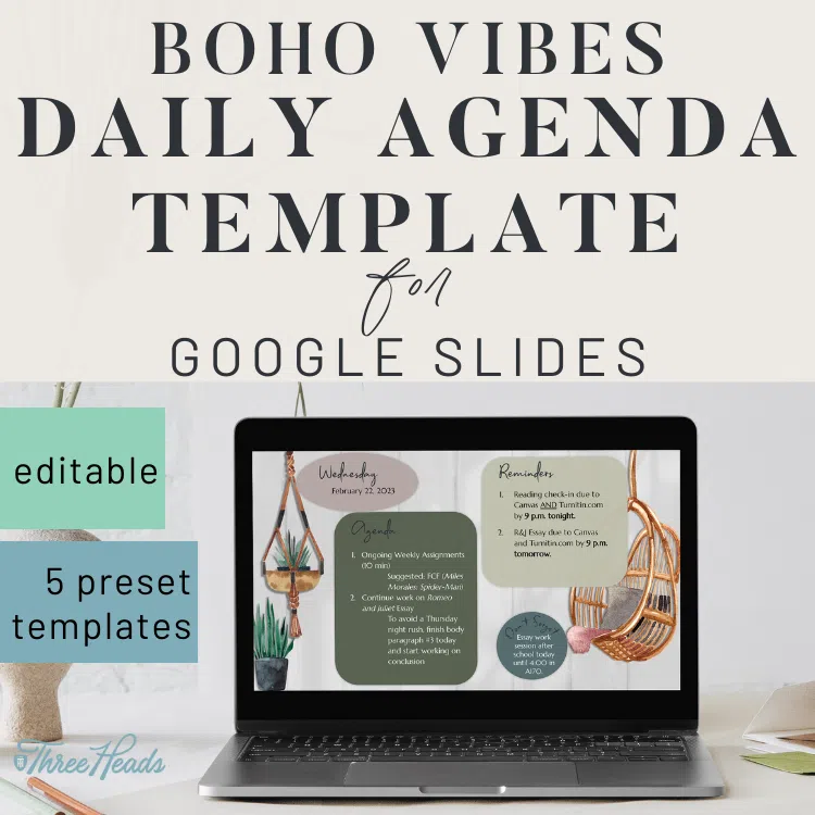 Blog - Classroom Management - Classroom Organization Tip: Use a Daily Agenda Template - classroom organization