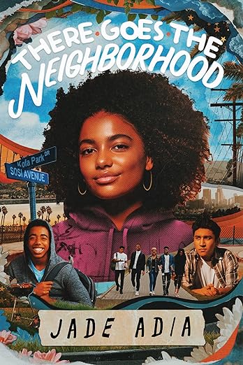 Book cover. Black female teen in center. Smaller pictures of Black teen male and Latinx teen male. Street signs at cross streets of Kofa Drive and Sosi Avenue.