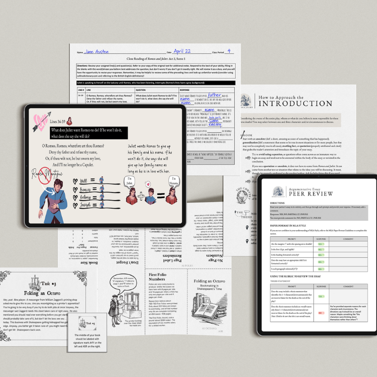 Blog - In the Classroom - Romeo and Juliet Lessons That Make Close Reading Manageable - romeo and juliet lessons