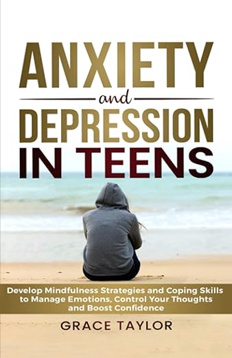 Book cover image of teen wearing hoodie, back toward camera looking at waves crash on beach. Subtitle: Develop mindfulness strategies and coping skills to manage emotions, control your thoughts, and boost confidence.