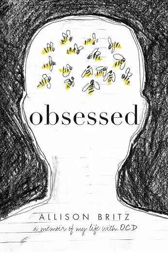 Book cover pencil sketch of head. Top of head filled with bees.