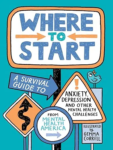 Book cover. Title, subtitle, author, illustrator in street signs.