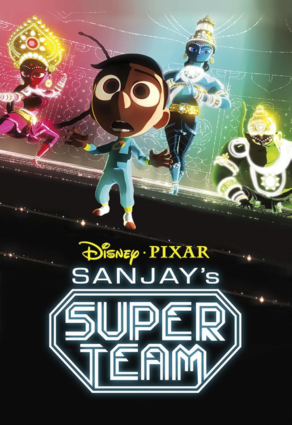Movie poster for Disney Pixar's "Sanjay's Super Team."