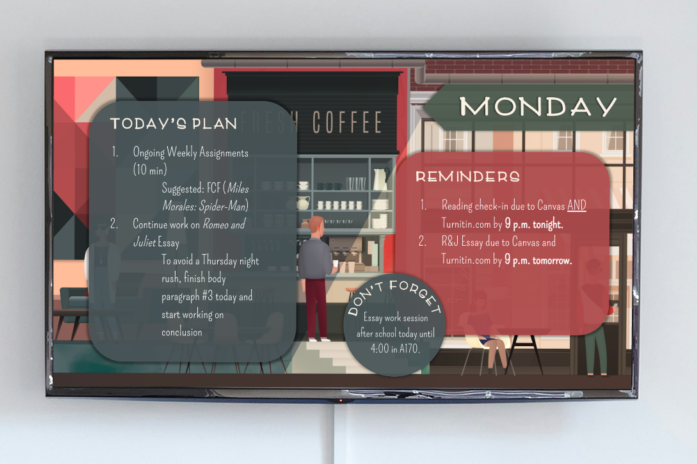 Three Heads Digital Daily Agenda Template: Coffeehouse Vibes