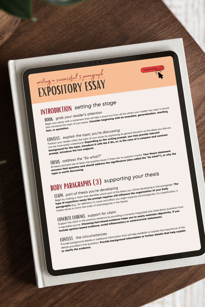 Writing a Successful 5 Paragraph Essay: Expository Essay Outline