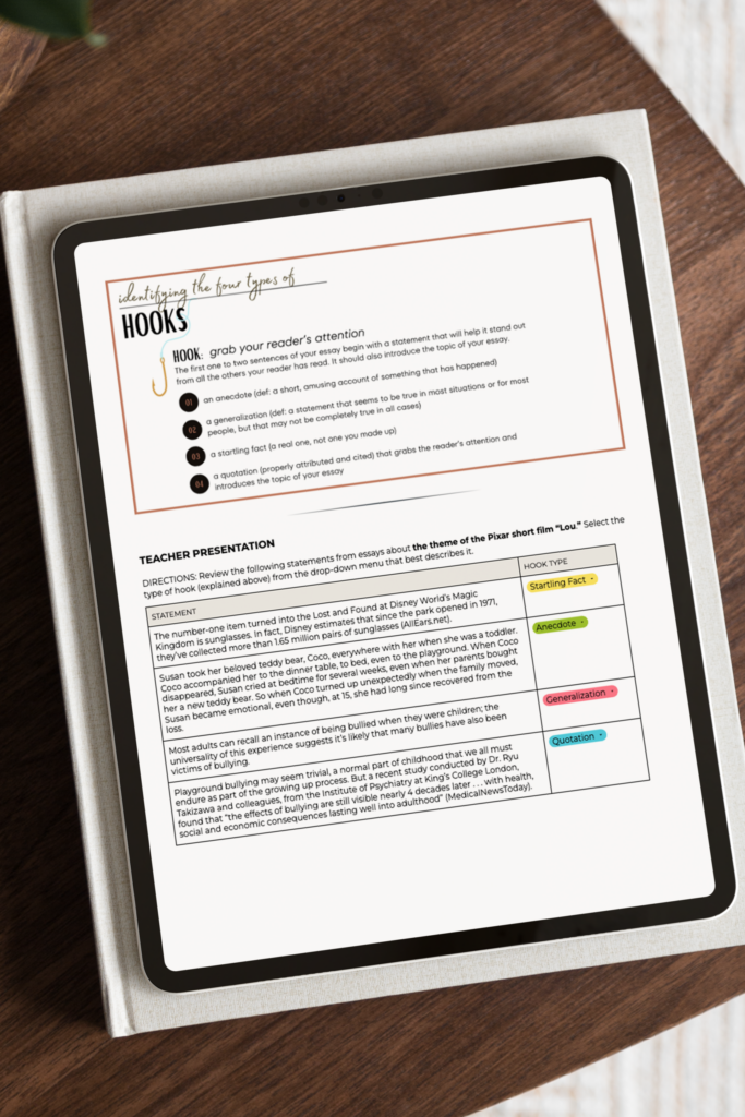Blog - In the Classroom - How to Teach the Five Sentence Paragraph in Middle & High School - five sentence paragraph