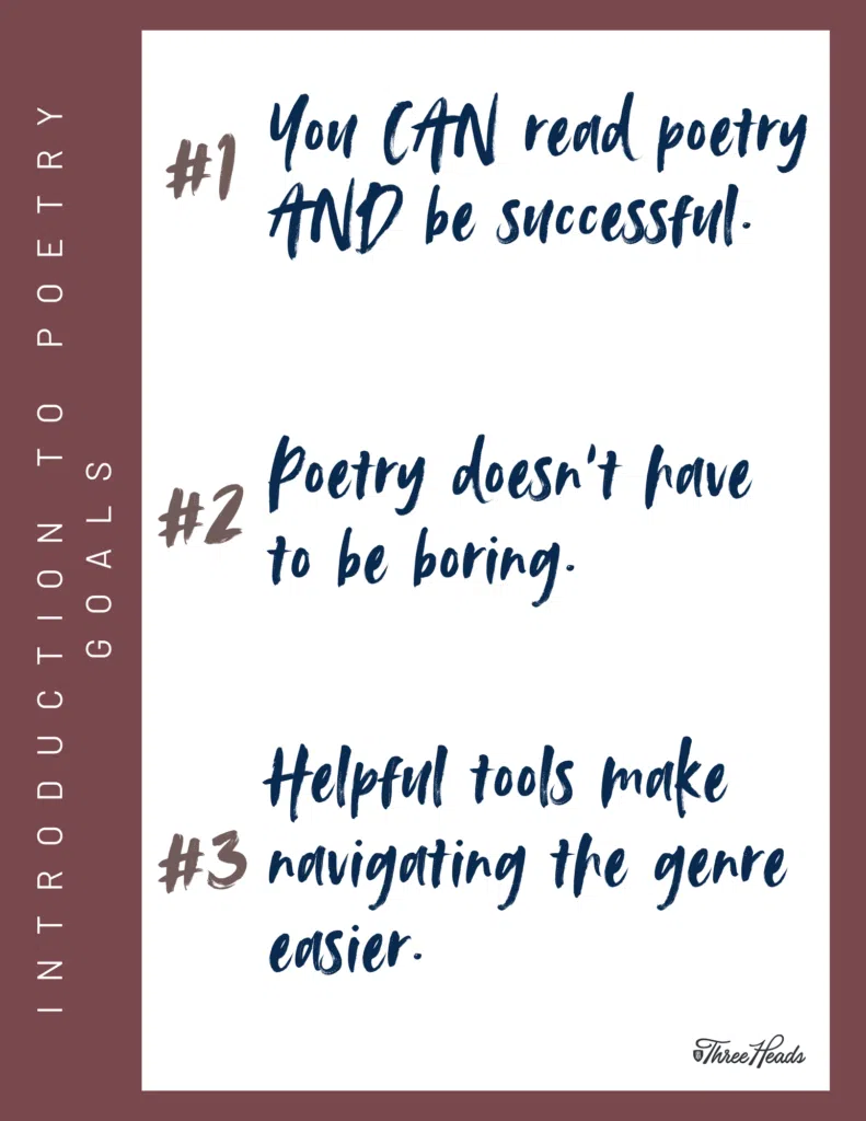 Introduction to Poetry Goals. Text included in body of blog post.