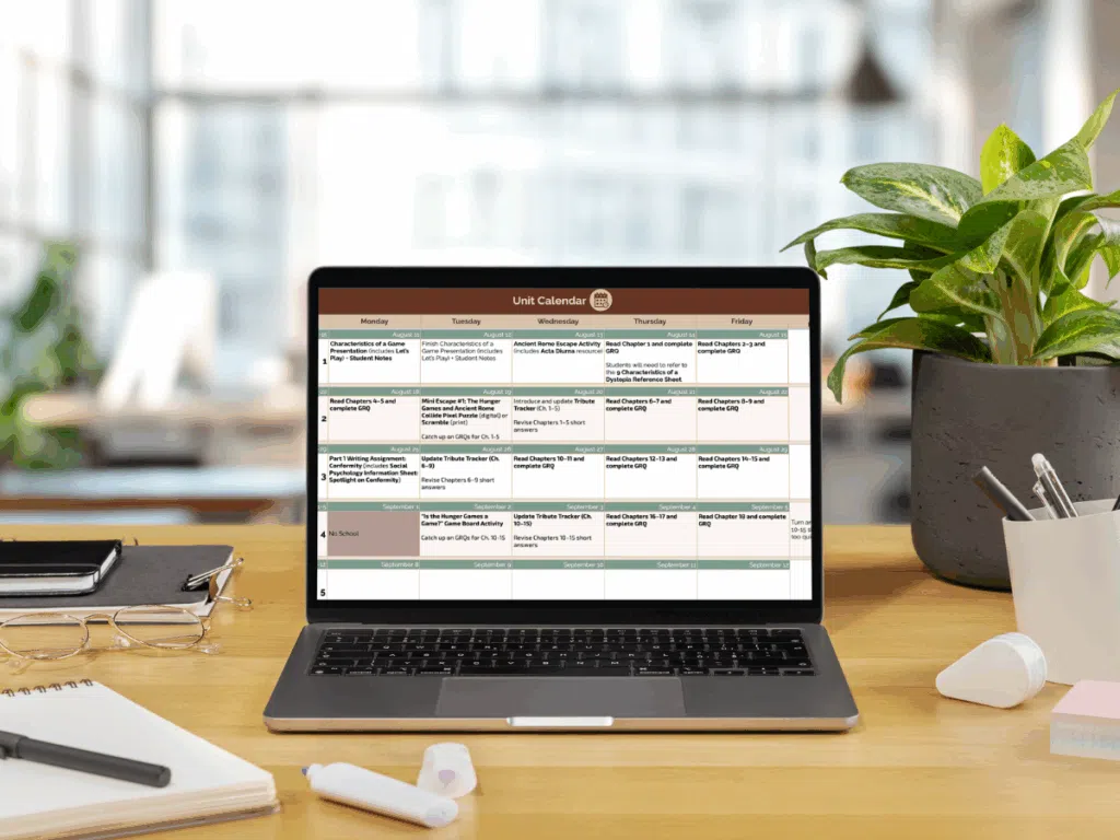 Image of Google Sheets template for Three Heads unit planner. Available free in the Free Resource Library.